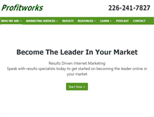 Tablet Screenshot of profitworks.ca